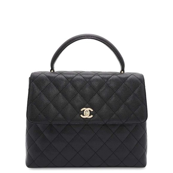 CHANEL Handbags - CHANEL Handbag Matelasse Coco Mark Caviar Skin A12397 Black